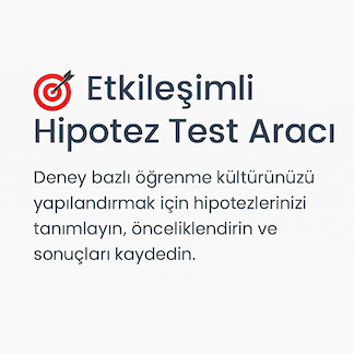 Etkileşimli hipotez test aracının ne işe yaradığı anlatılıyor.