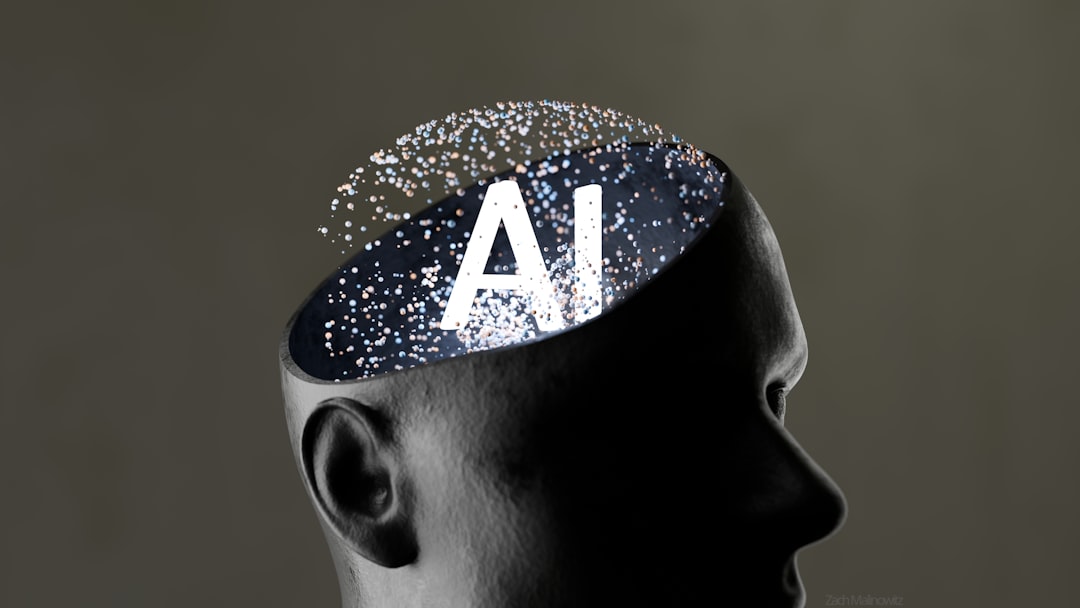 Abstract visualization of artificial intelligence and neural processing
