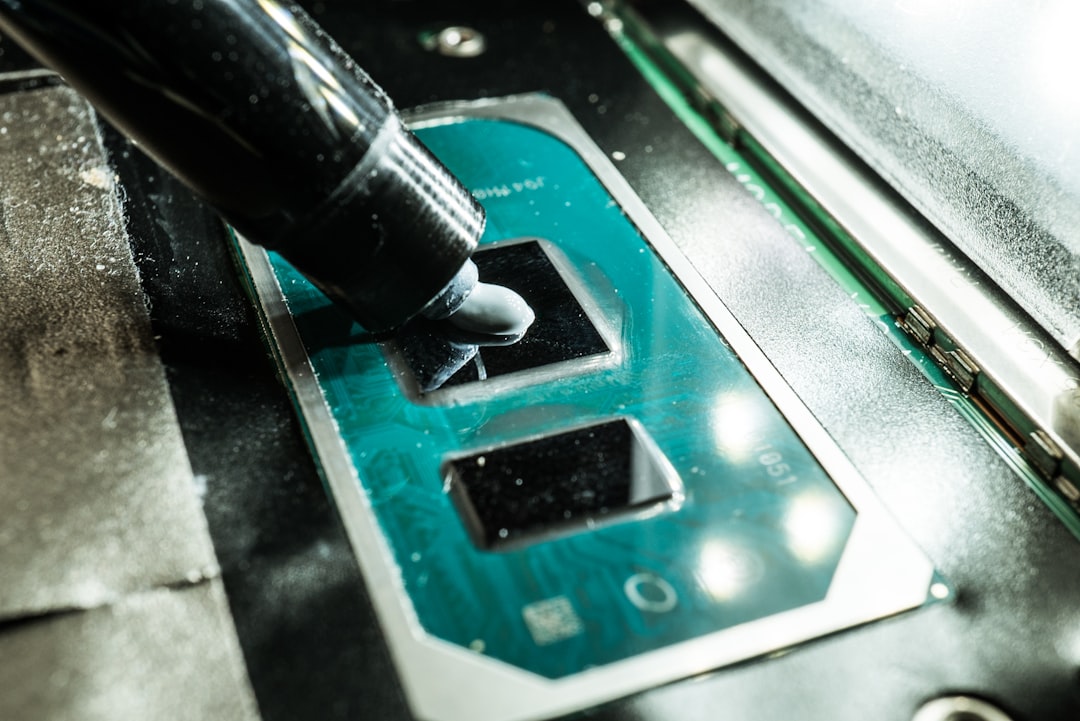 Close-up of electronic circuitry and components suggesting secure hardware