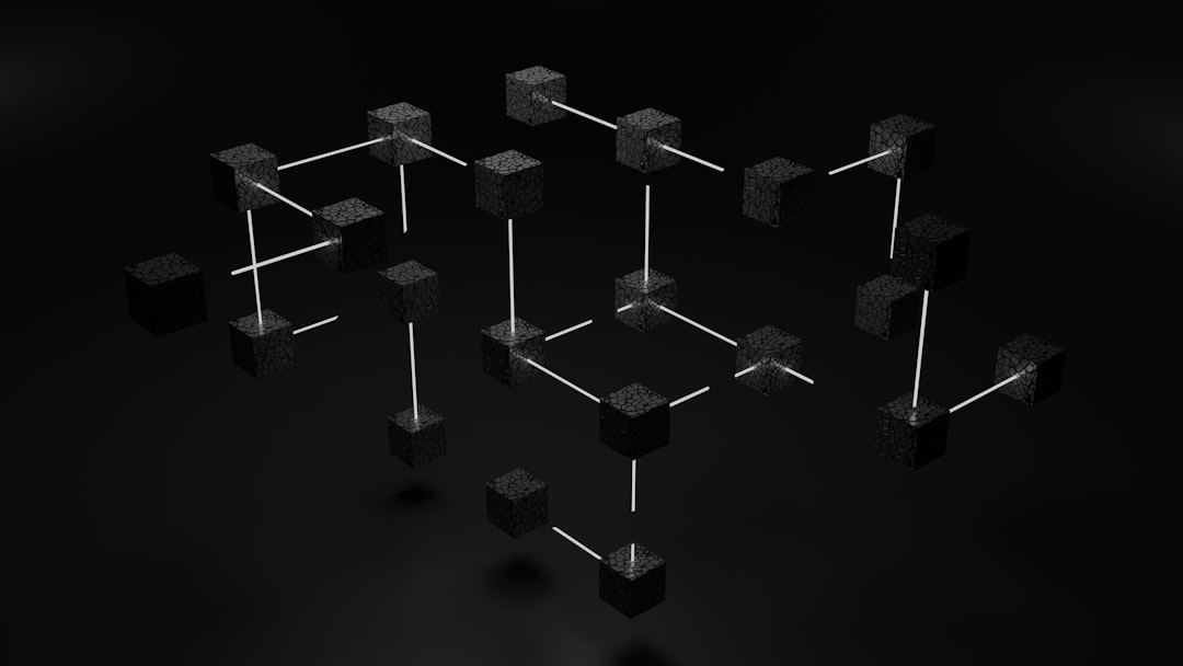 Connected abstract cubes representing AI infrastructure and human judgment pathways