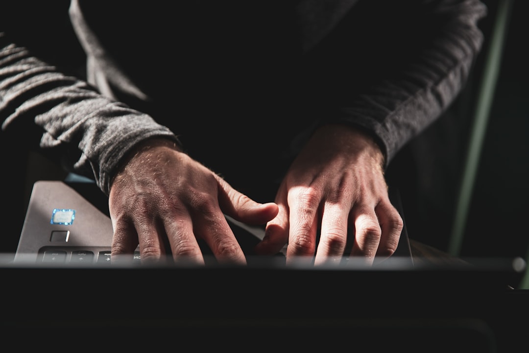 Security professional reviewing digital compliance documentation in a modern enterprise environment