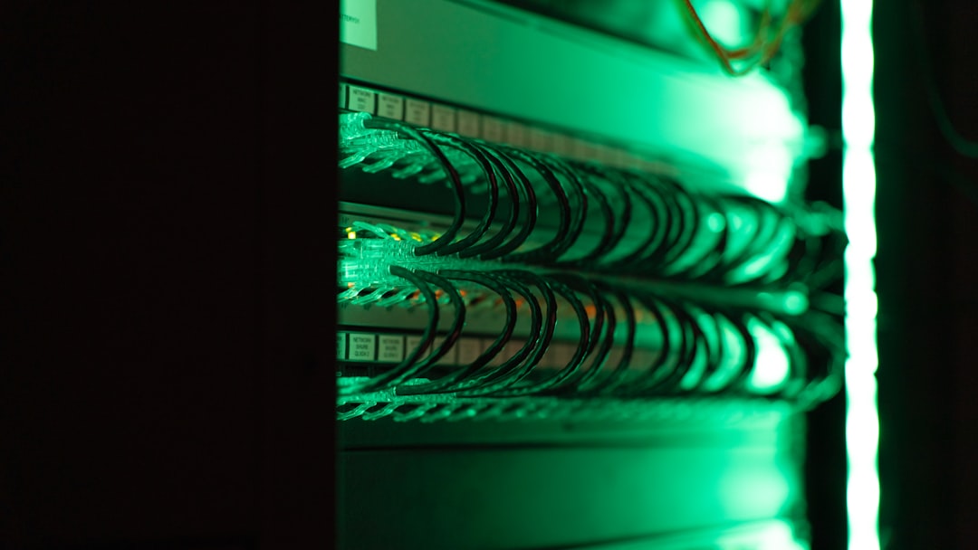 Close-up of server hardware in a data center with cooling infrastructure