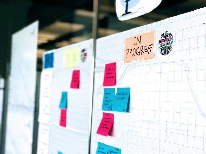 Kanban board'u devam eden işler kolonu