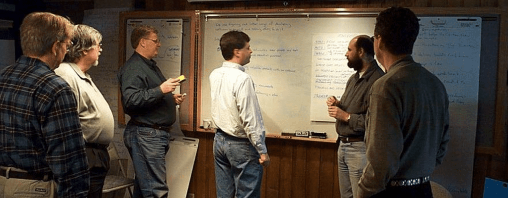 Agile Manifostonun yanınlandığı toplantıdan bir görüntü. 